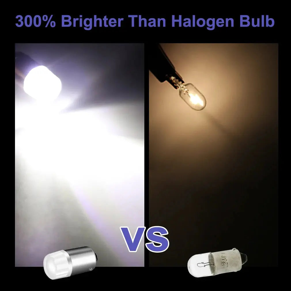 2PCS BA9S T4W LED Bulbs β 12V DC | 2835 SMD | Multi-Colour Options | License Plate, Dome, Map & Indicator Lights