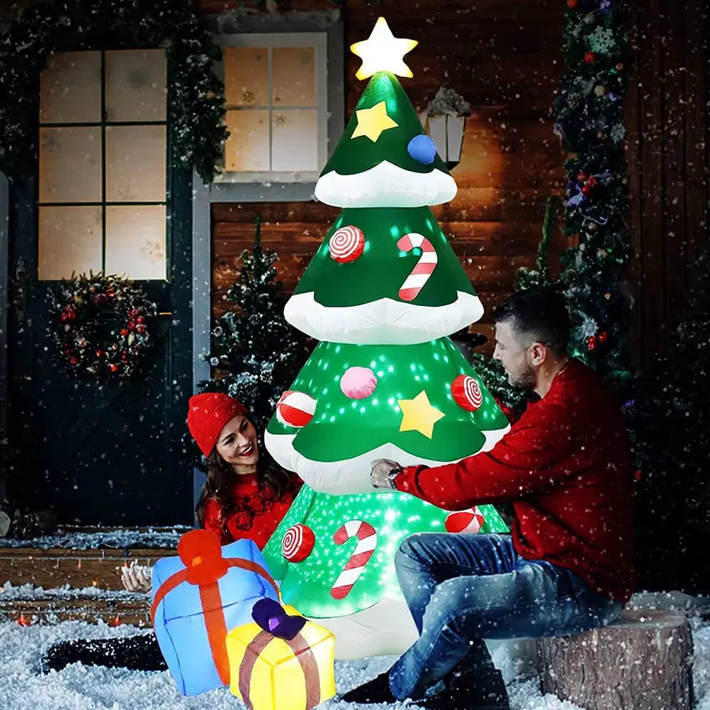 Inflatable Christmas Decoration – Polyester Fabric | EU/UK Plug | Indoor & Outdoor Holiday Display
