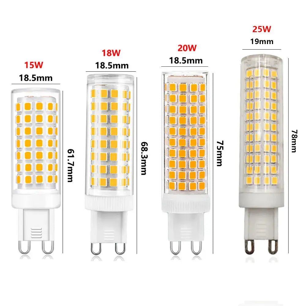 G9 LED Bulb – Energy Saving 5W–25W | Warm White & Cool White | 360° Beam