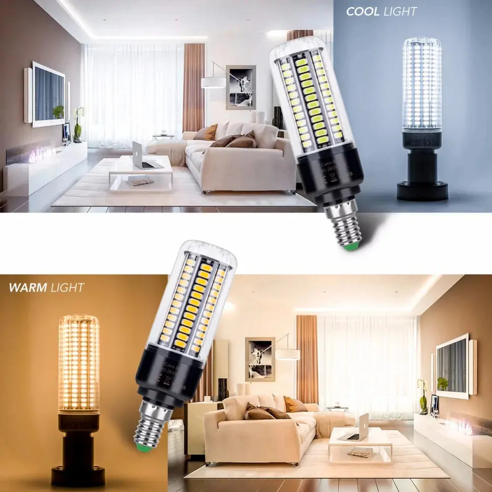 LED Corn Bulb – E27 / E14 Base | 3.5W–20W | 360° Beam | Warm & Cool White | 2-Year Warranty