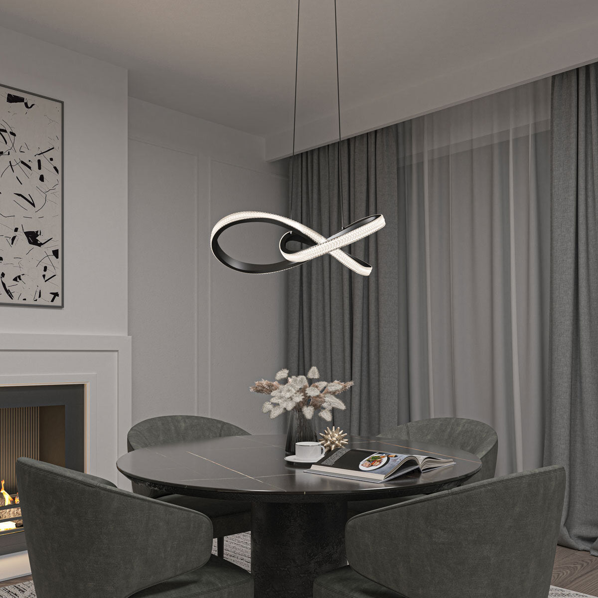 Morgan Pendant LED Light in Black