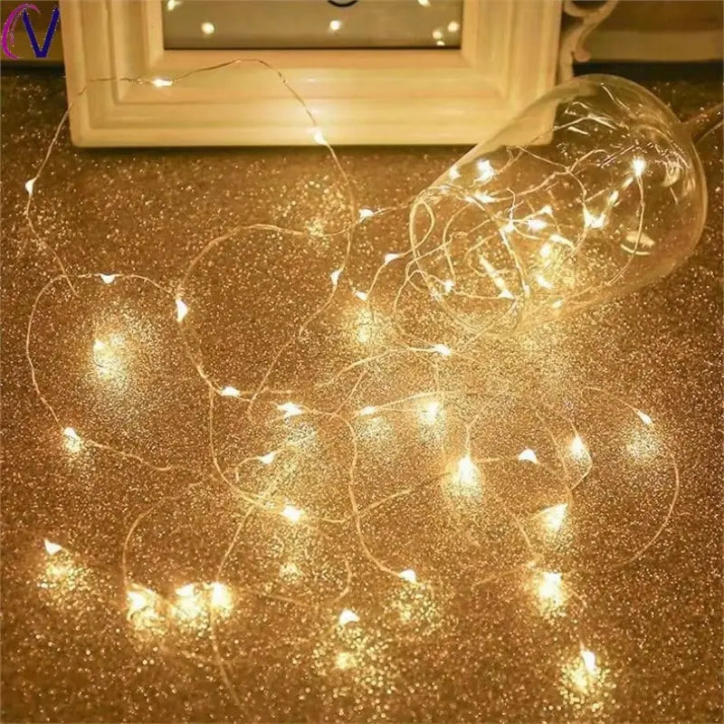 LED Copper Wire String Lights – USB & Battery Powered | Flexible Fairy Lights for Christmas, Home & Party Décor