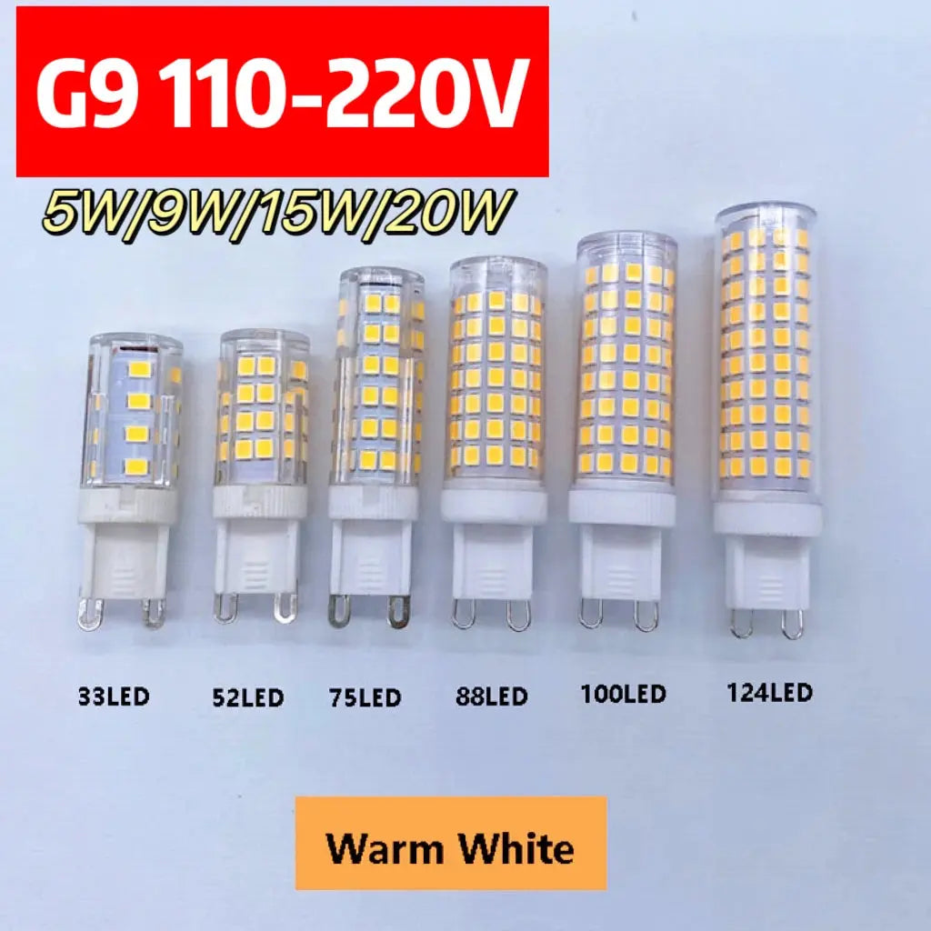 G9 LED Bulb – Energy Saving 5W–25W | Warm White & Cool White | 360° Beam