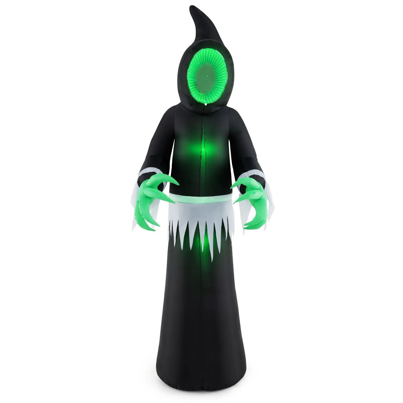 Giant Inflatable Halloween Ghost – 245 cm with Infinity Tunnel Lights & Green LEDs