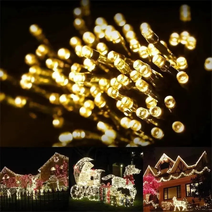 Solar Powered LED String Lights β 8 Lighting Modes | Waterproof Outdoor Garden Fairy Lights