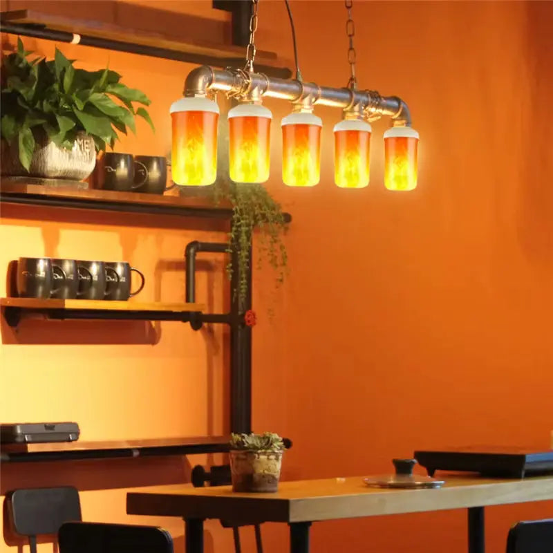 Multi-Function LED Flame Effect Bulb β 12W | E27 / B22 / E14 | 3 Modes | 1300K Firelight | Gravity Sensor