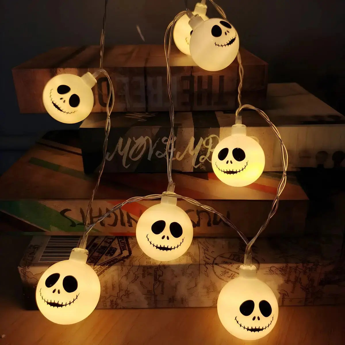 2025 Halloween Ghost String Lights LED