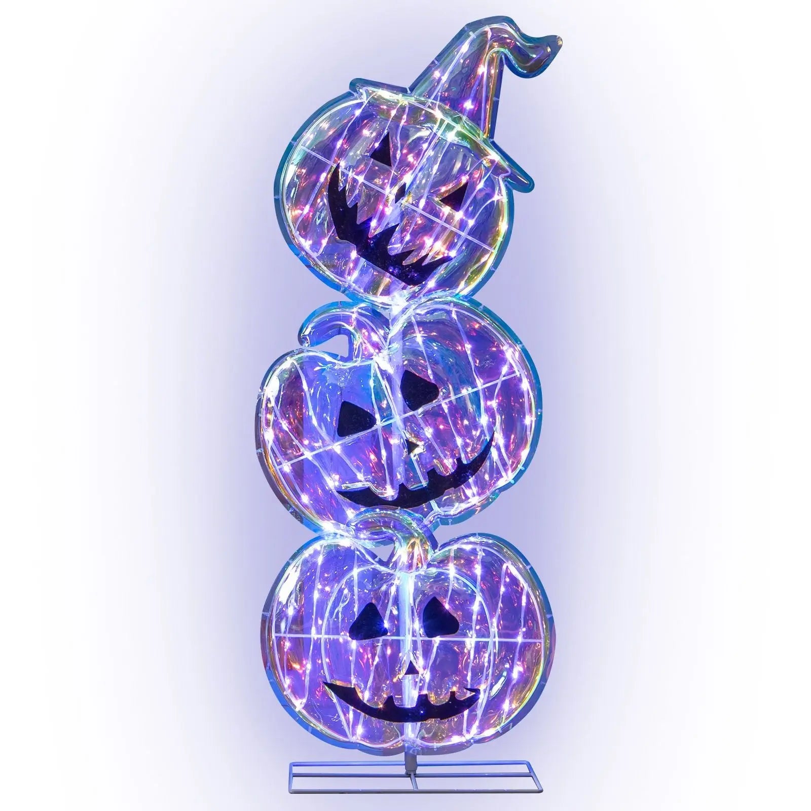 3.4 Ft Light up Stacked Pumpkins - Halloween Decorations