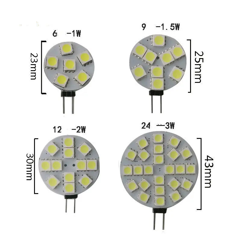 G4 LED Bulb – 6 / 9 / 12 / 24 Beads | DC12V | Warm White & Cool White | Energy-Saving