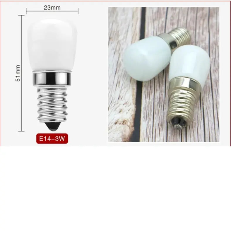  2pcs E14 LED Fridge Light Bulb | 3W Refrigerator Corn Lamp | Warm & Cool White | 220V
