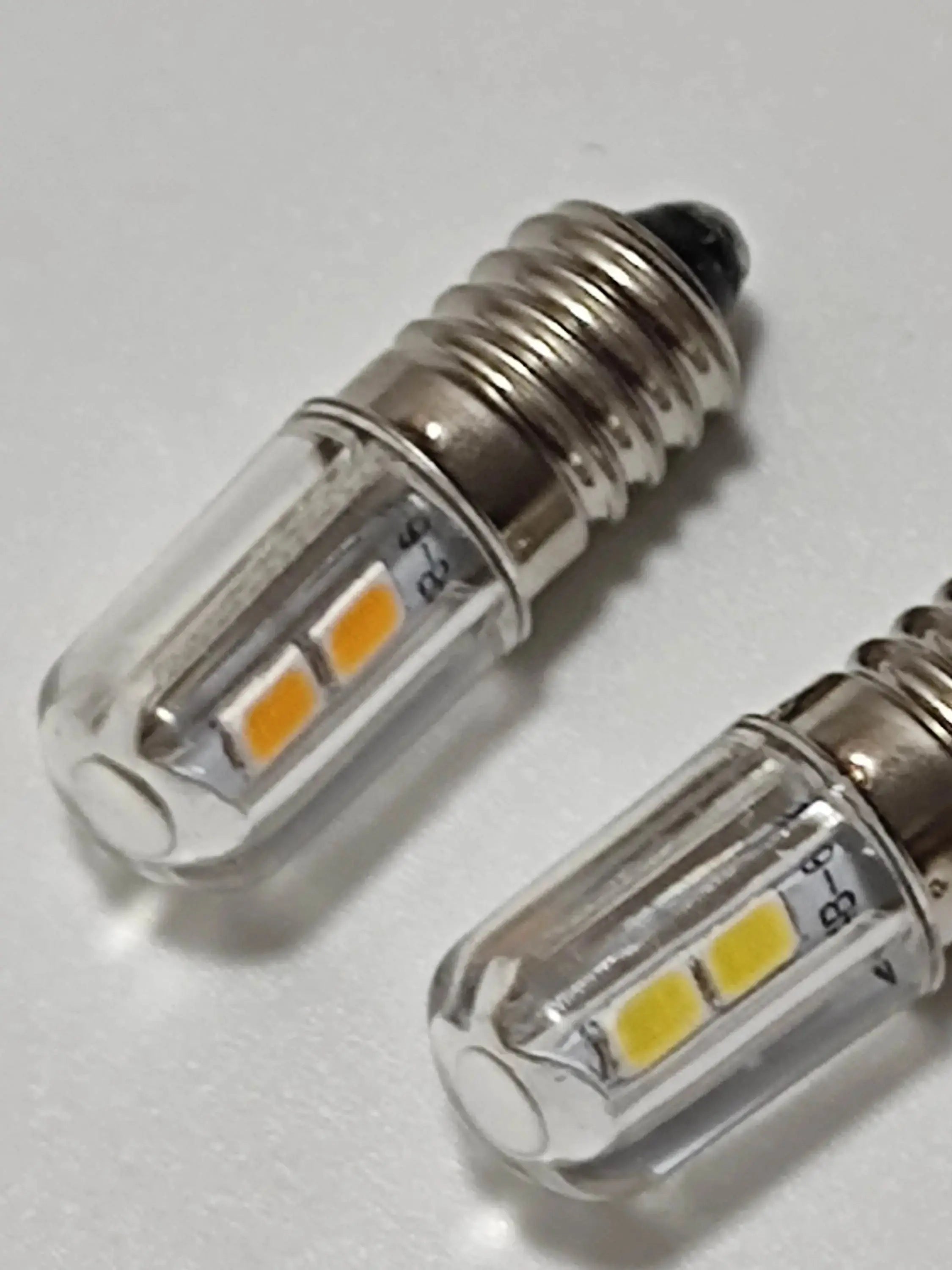 2pcs E10 LED Bulb – 6V / 12V Flashlight & Work Light | White & Warm White
